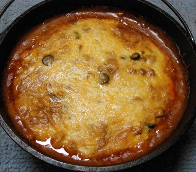 dutch oven chicken enchilada pie recipe