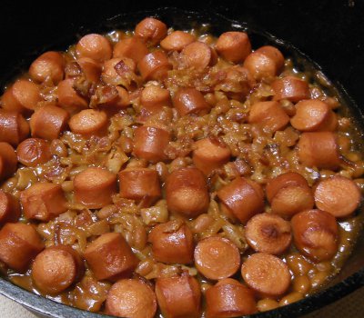 dutch oven fancy franks and beans recipe